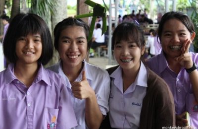 Học sinh trung học ở Thái Lan.